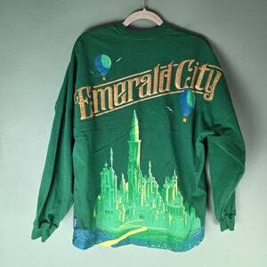 Universal Studios Spirit Jersey Adult Medium Wicked Emerald City Green Glitter